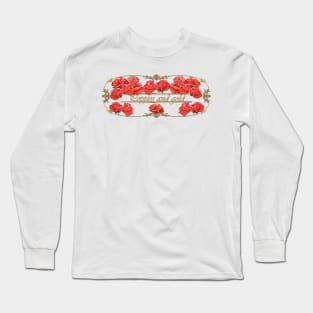 Vintage - Poppies and gold Long Sleeve T-Shirt